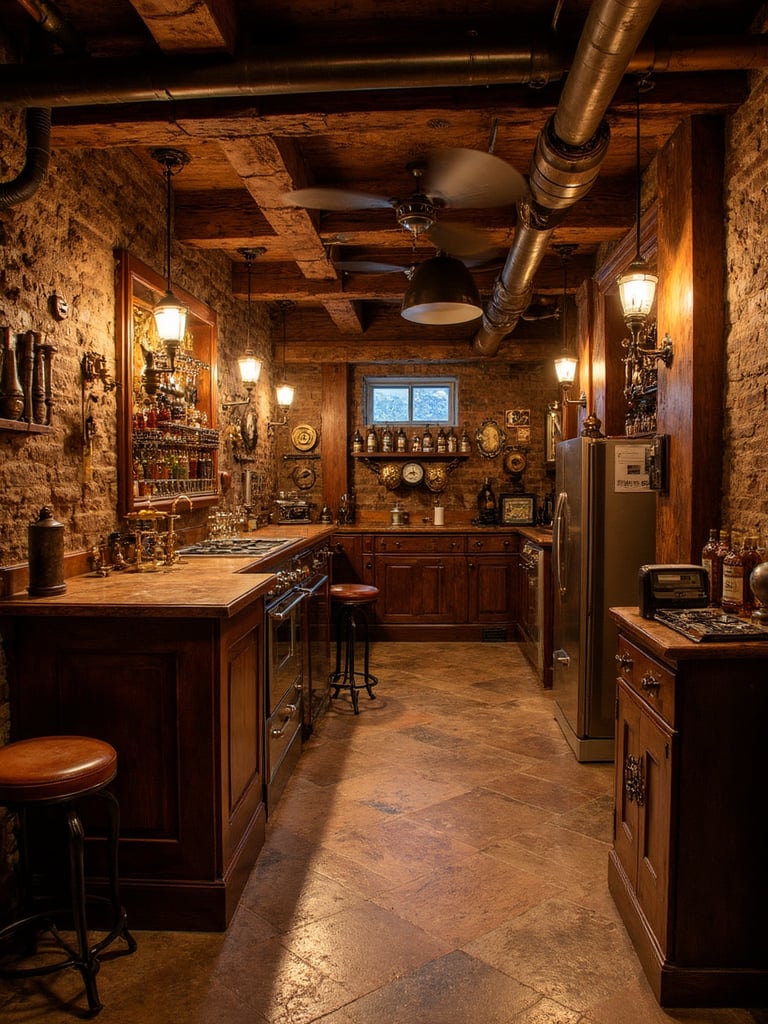 Steampunk Basement - Steampunk Basement interior design inspiration