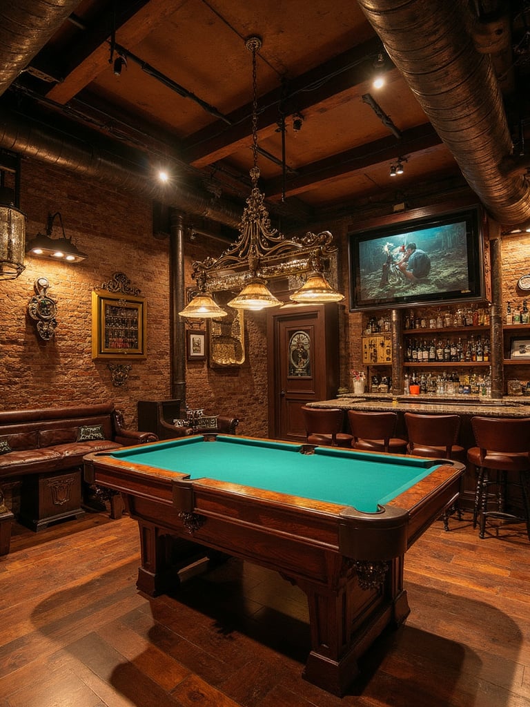 Steampunk Game Room - Steampunk Game Room interior design inspiration