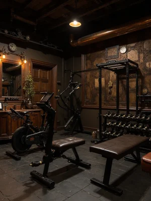 Steampunk Home Gym Design