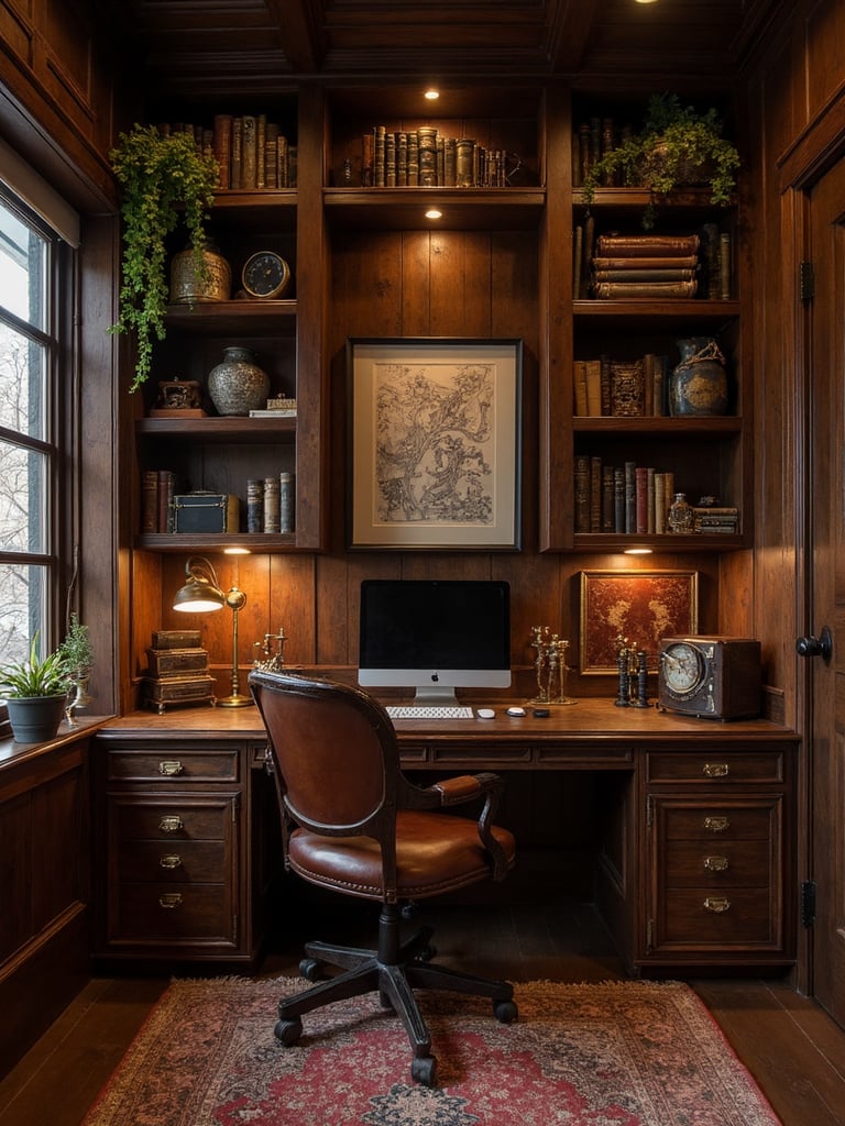 Steampunk Home Office - Steampunk Home Office interior design inspiration