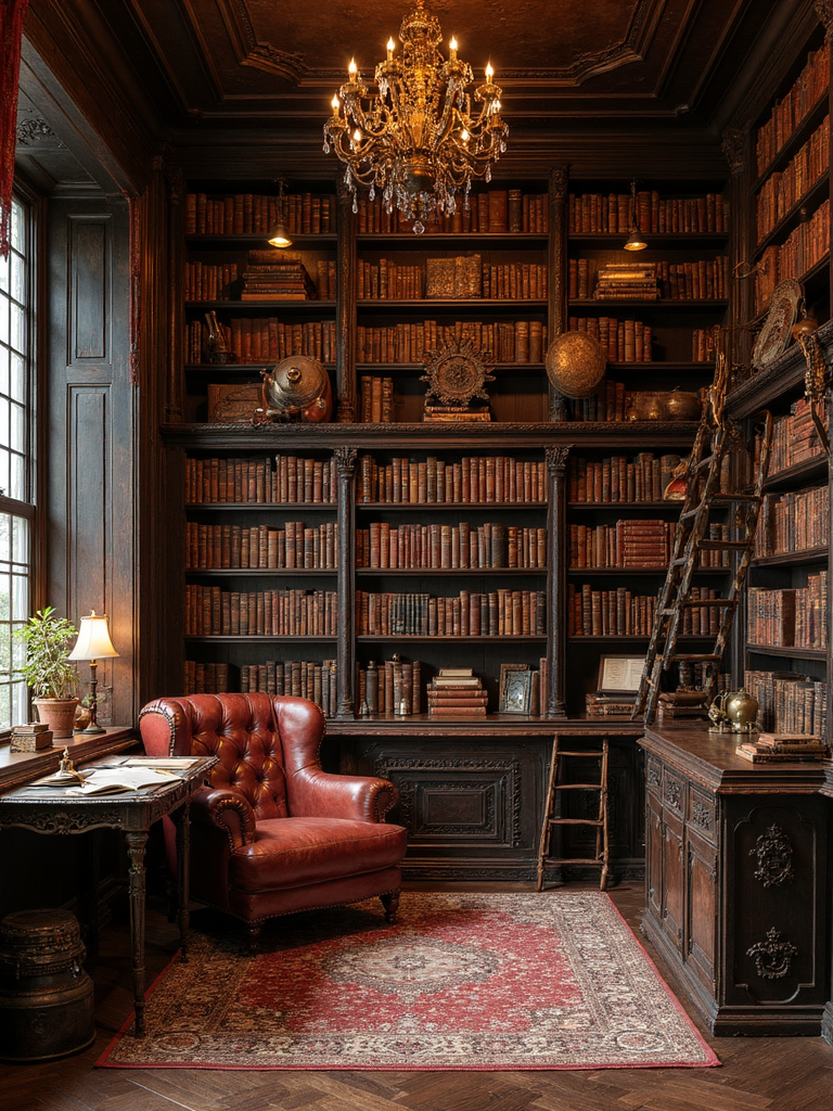 Steampunk Library - Steampunk Library interior design inspiration