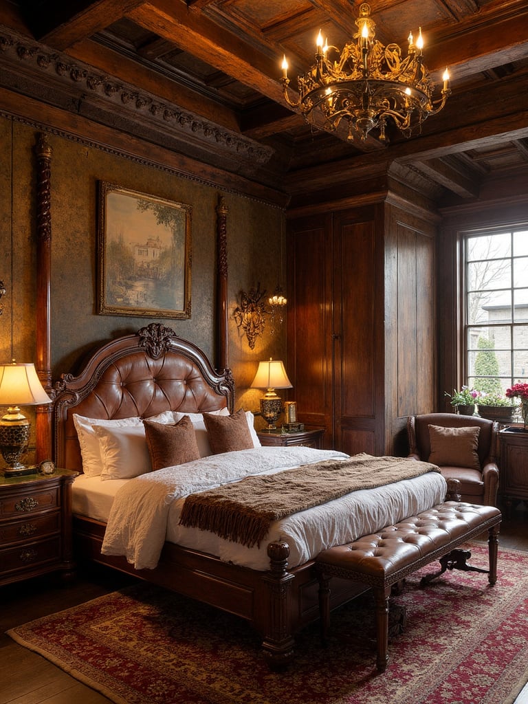 Steampunk Master Bedroom - Steampunk Master Bedroom interior design inspiration