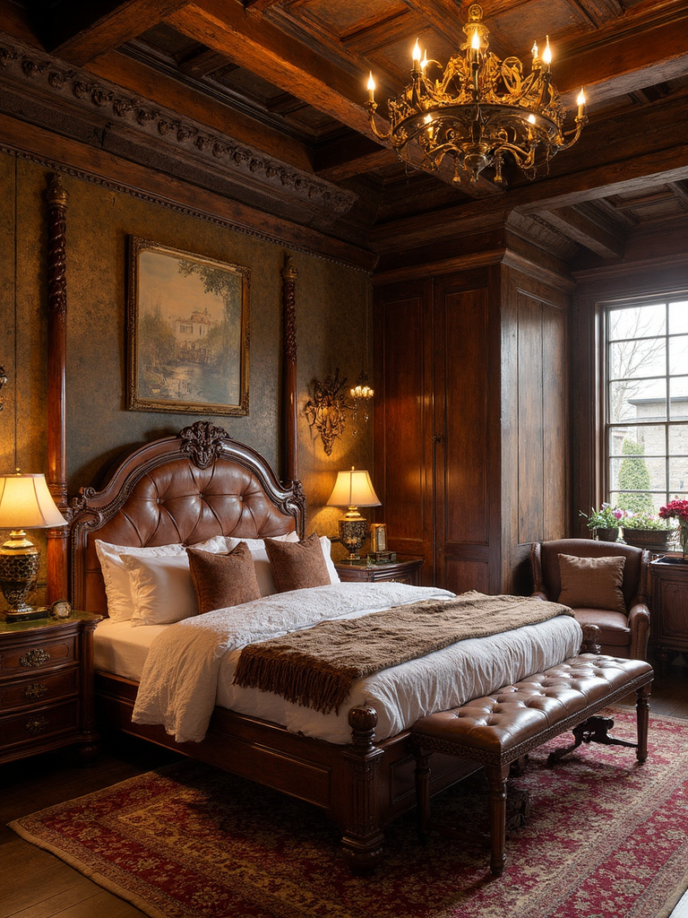Steampunk Master Bedroom - Steampunk Master Bedroom interior design inspiration