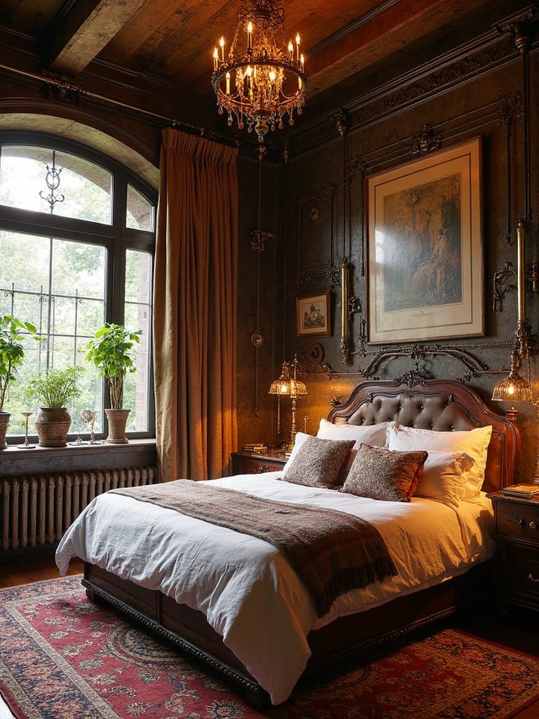 Steampunk Master Suite - Steampunk Master Suite interior design inspiration