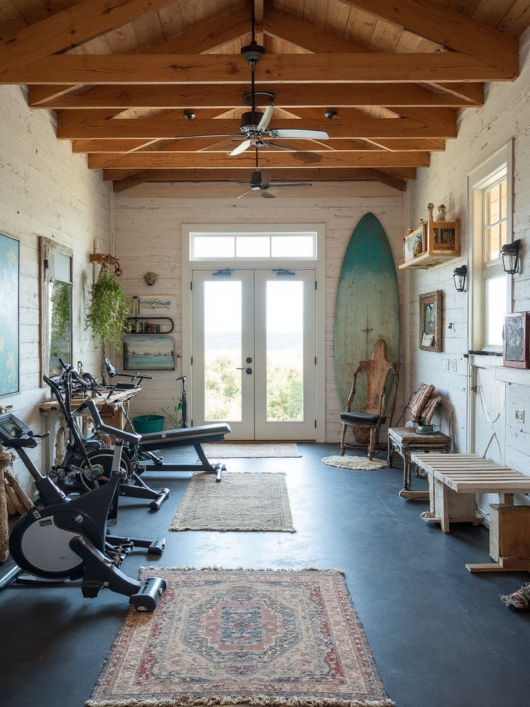 Surf Shack Home Gym - Surf Shack Home Gym interior design inspiration