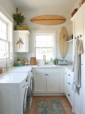 Surf Shack Laundry Room Design