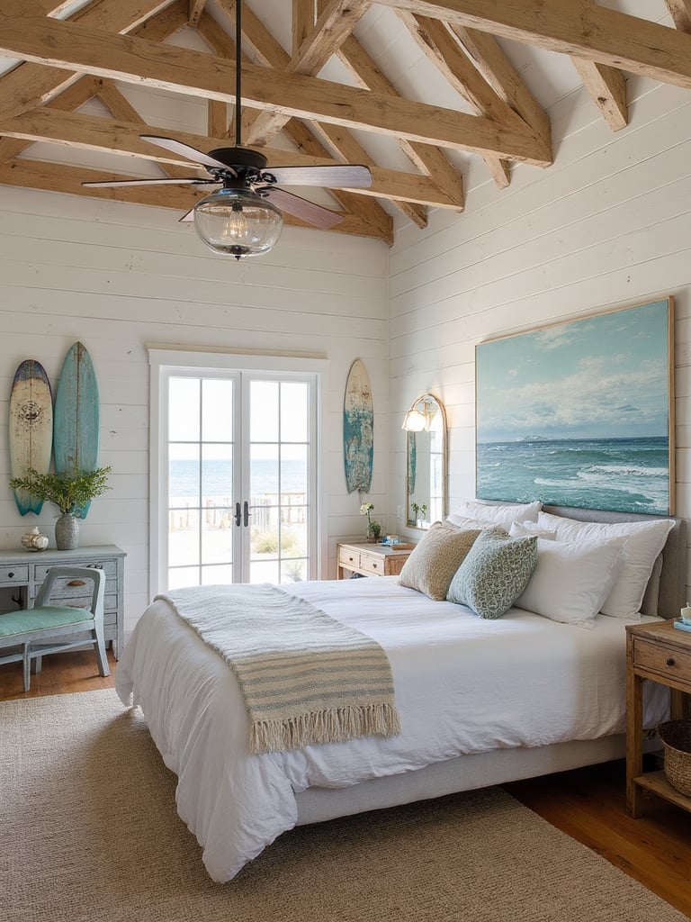 Surf Shack Master Bedroom - Surf Shack Master Bedroom interior design inspiration