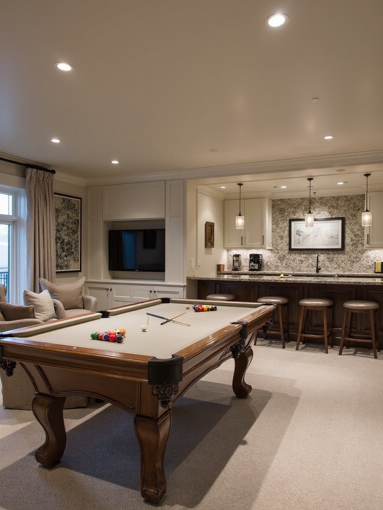 Transitional Game Room - Transitional Game Room interior design inspiration