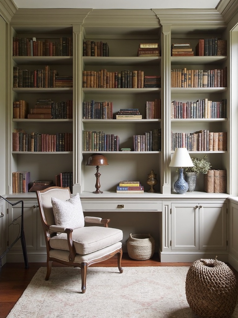 Transitional Library - Transitional Library interior design inspiration