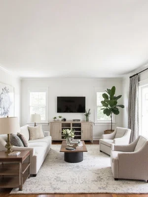 Transitional Living Room Design