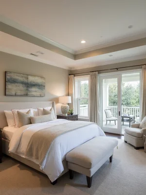 Transitional Master Suite Design