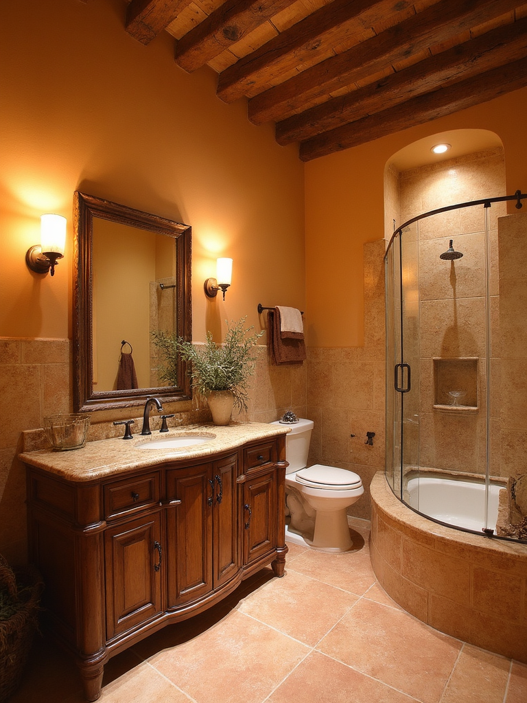 Tuscan Bathroom - Tuscan Bathroom interior design inspiration
