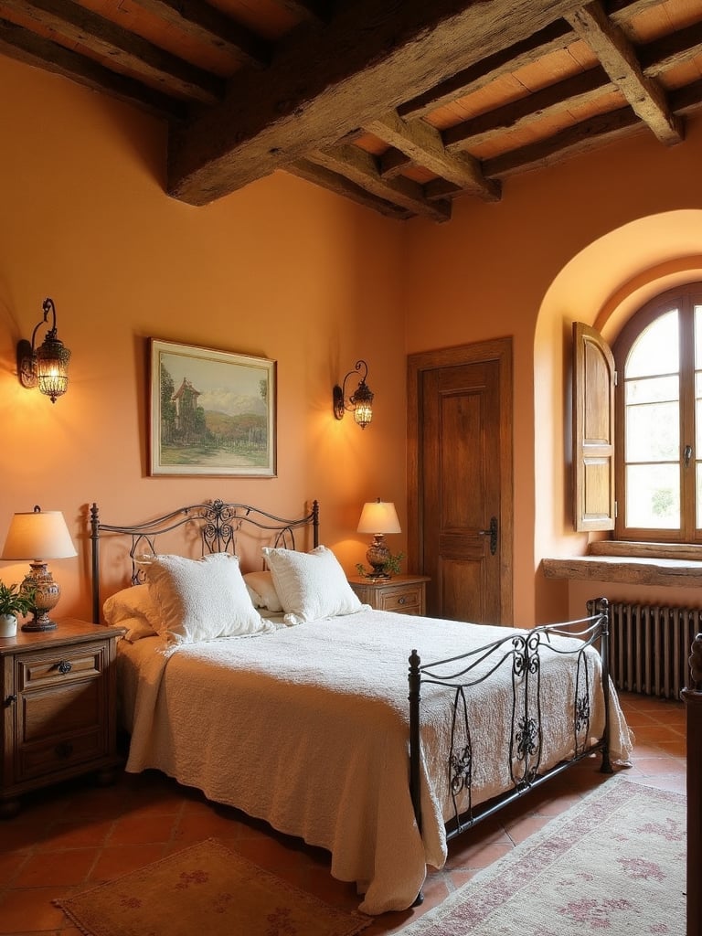 Tuscan Bedroom - Tuscan Bedroom interior design inspiration