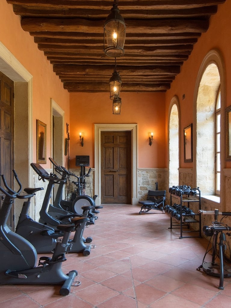 Tuscan Home Gym - Tuscan Home Gym interior design inspiration