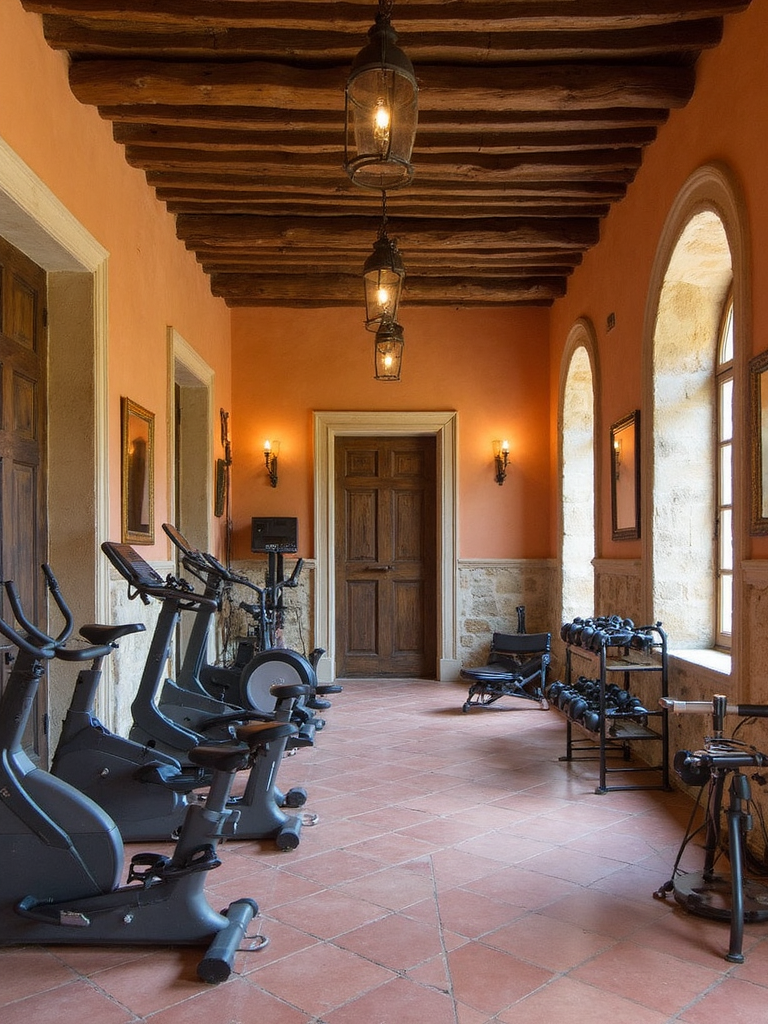 Tuscan Home Gym - Tuscan Home Gym interior design inspiration