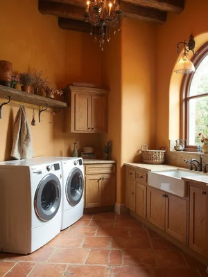 Tuscan Laundry Room Design