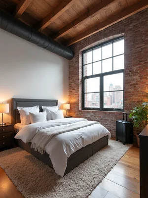 Urban Loft Guest Bedroom Design