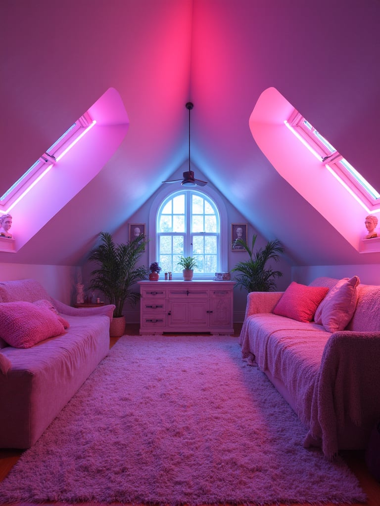 Vaporwave Attic - Vaporwave Attic interior design inspiration