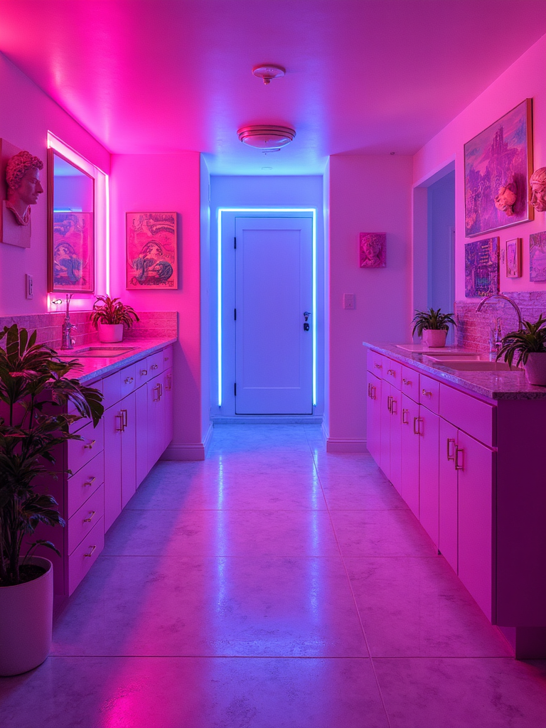 Vaporwave Basement - Vaporwave Basement interior design inspiration