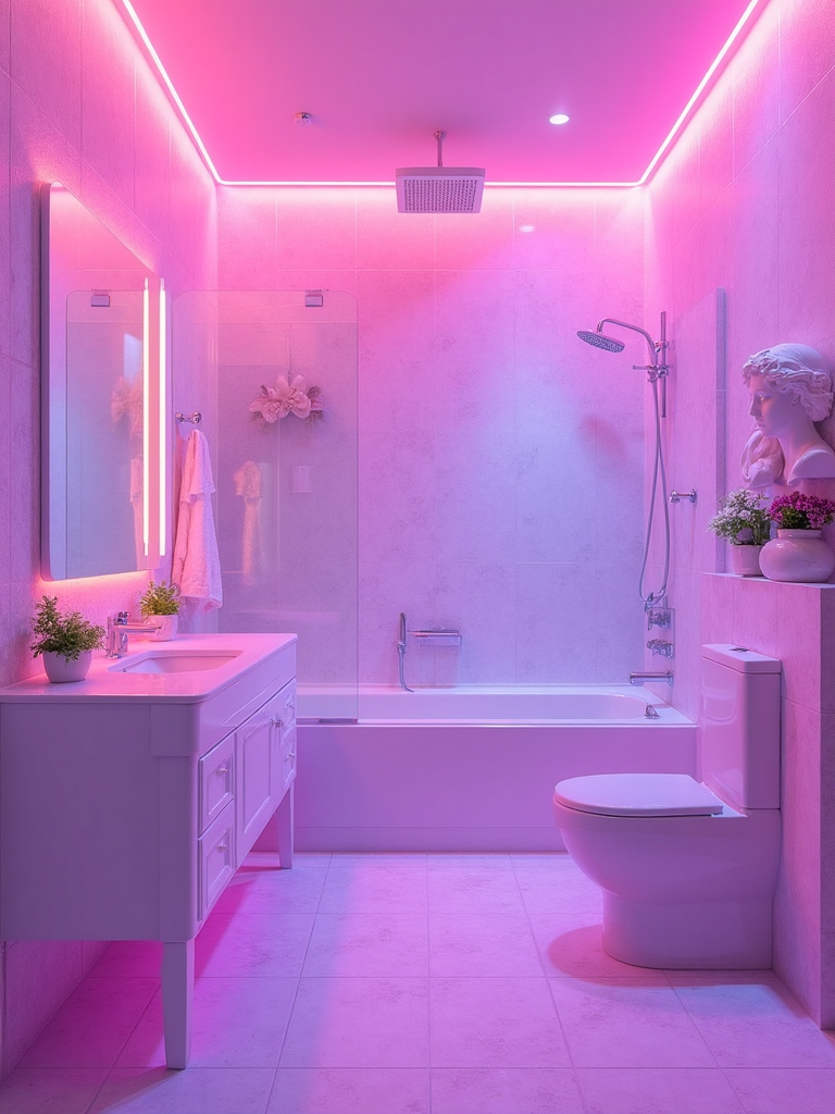 Vaporwave Bathroom - Vaporwave Bathroom interior design inspiration