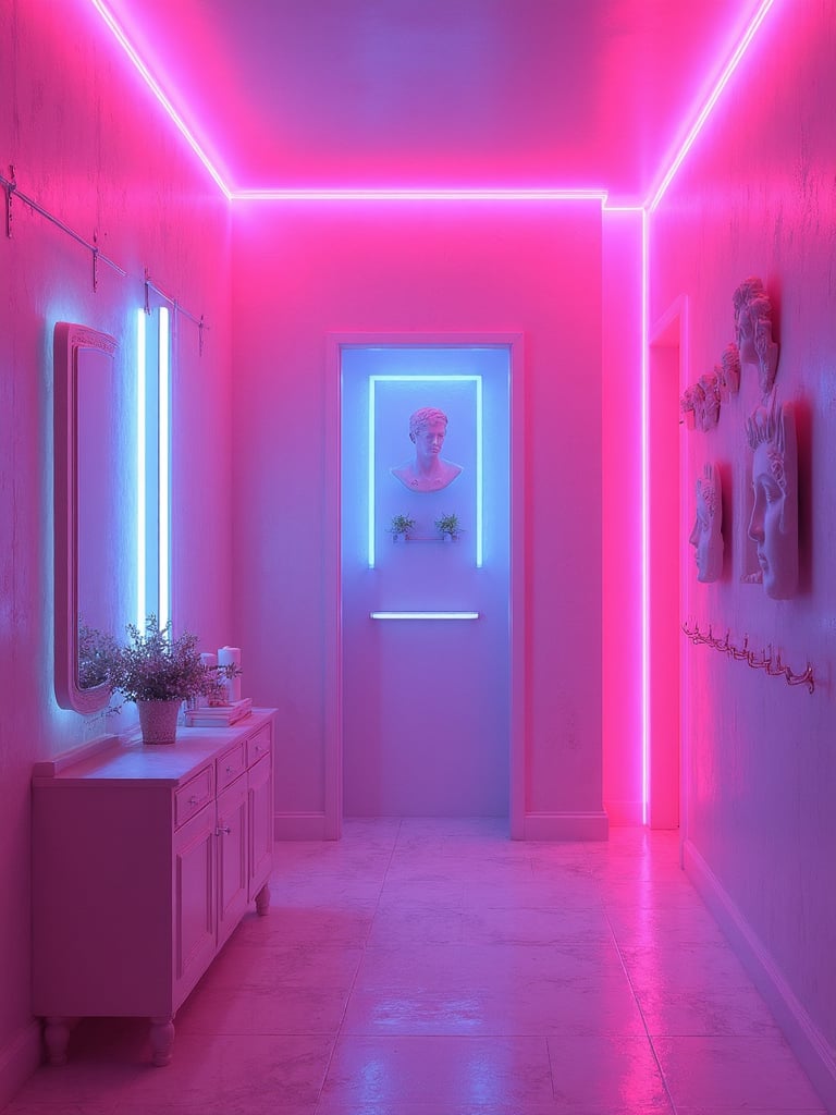 Vaporwave Entryway - Vaporwave Entryway interior design inspiration