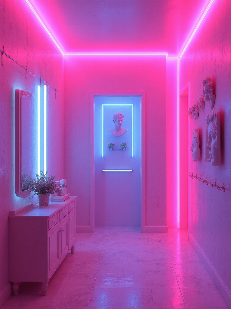 Vaporwave Entryway - Vaporwave Entryway interior design inspiration