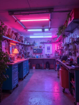 Vaporwave Garage Design