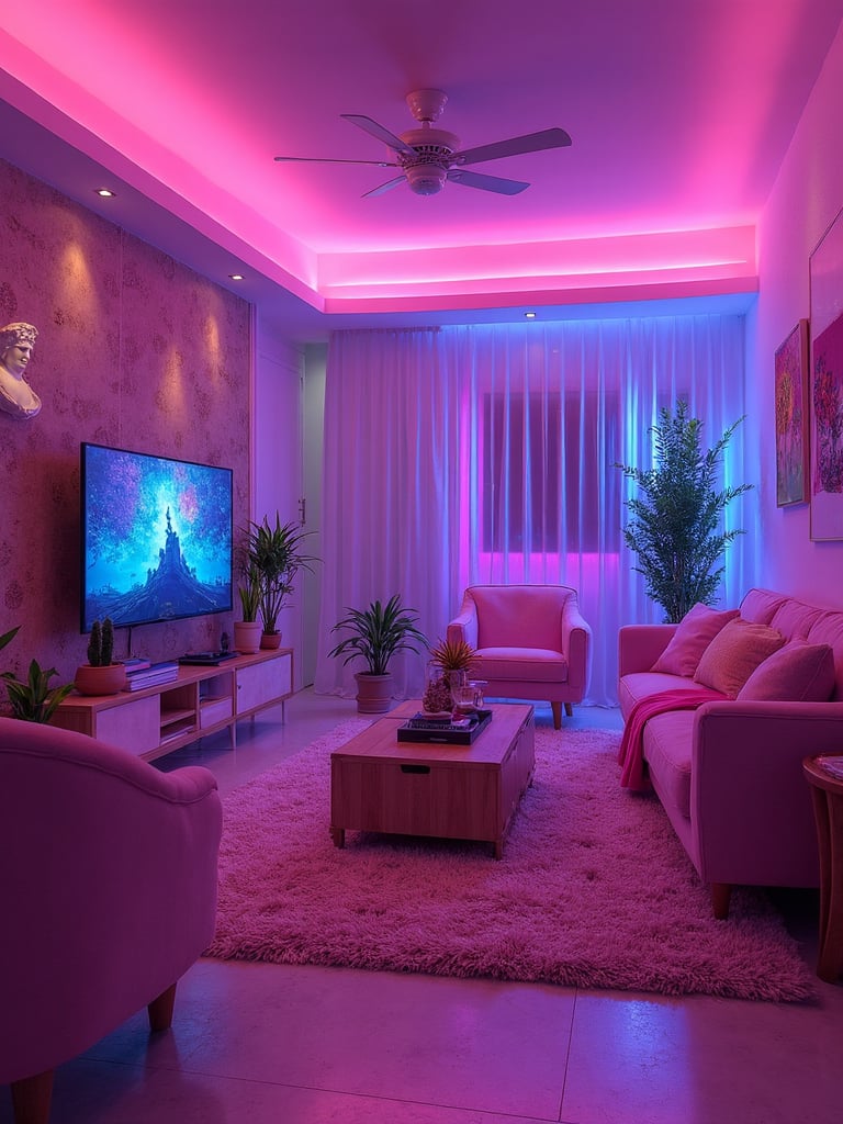 Vaporwave Living Room - Vaporwave Living Room interior design inspiration