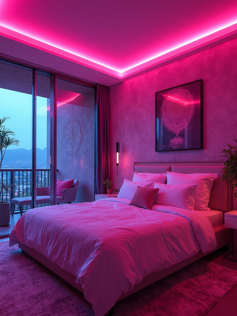 Vaporwave Master Suite - Vaporwave Master Suite interior design inspiration