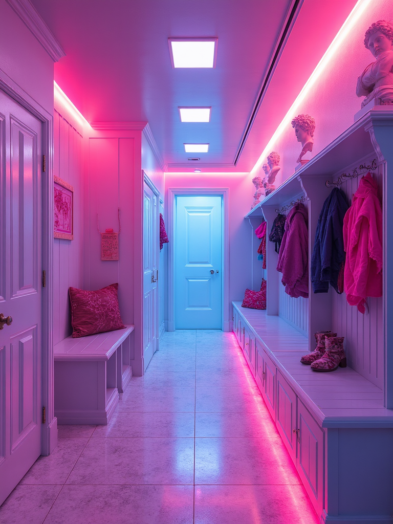 Vaporwave Mudroom - Vaporwave Mudroom interior design inspiration
