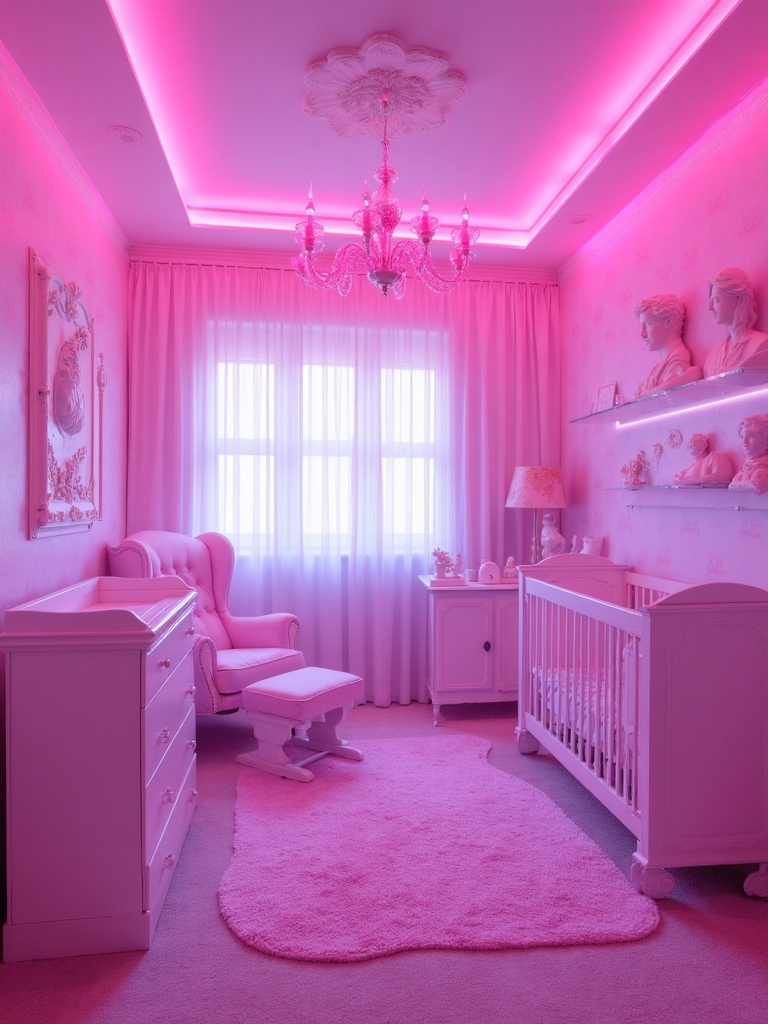Vaporwave Nursery - Vaporwave Nursery interior design inspiration