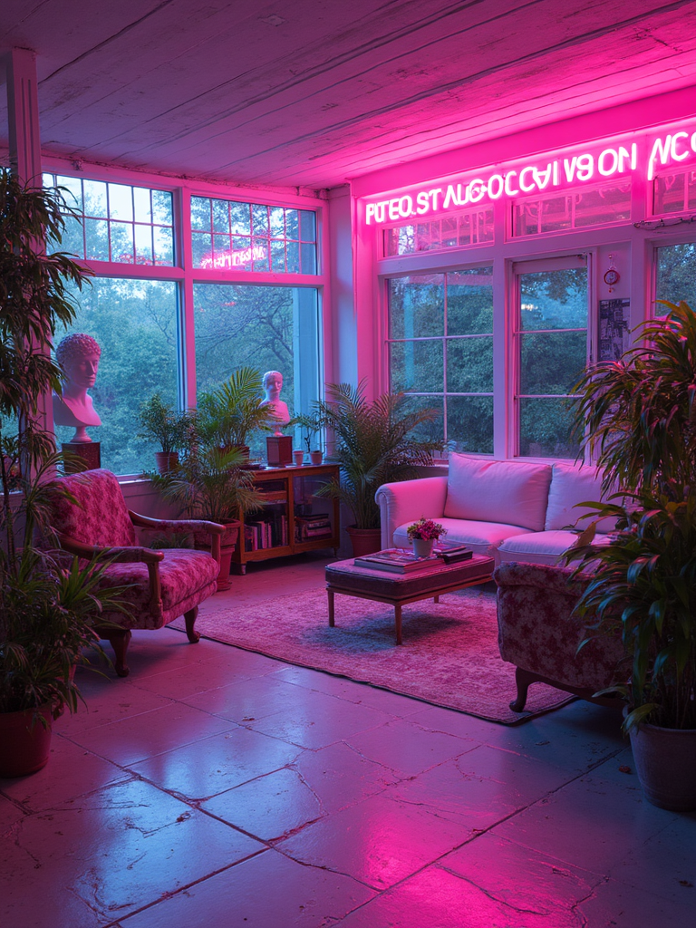 Vaporwave Sunroom - Vaporwave Sunroom interior design inspiration