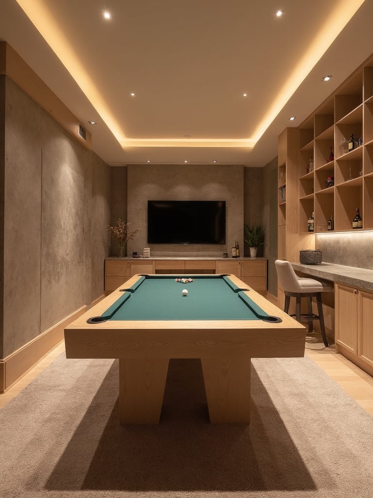 Wellness Spa Game Room featuring tranquil aesthetics, natural elements, zen influences - interior design ideas and inspiration