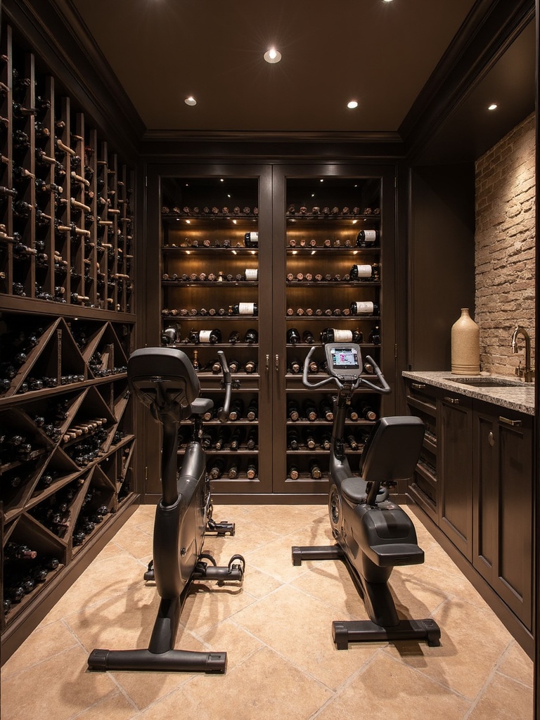 Wine Cellar Home Gym - Wine Cellar Home Gym interior design inspiration
