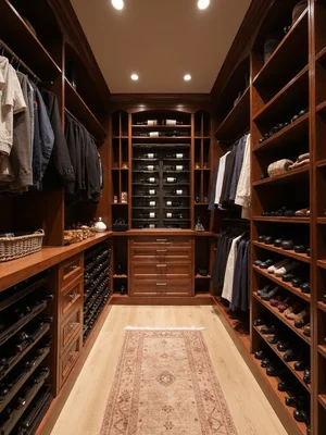 Wine Cellar Walk-in Closet Design