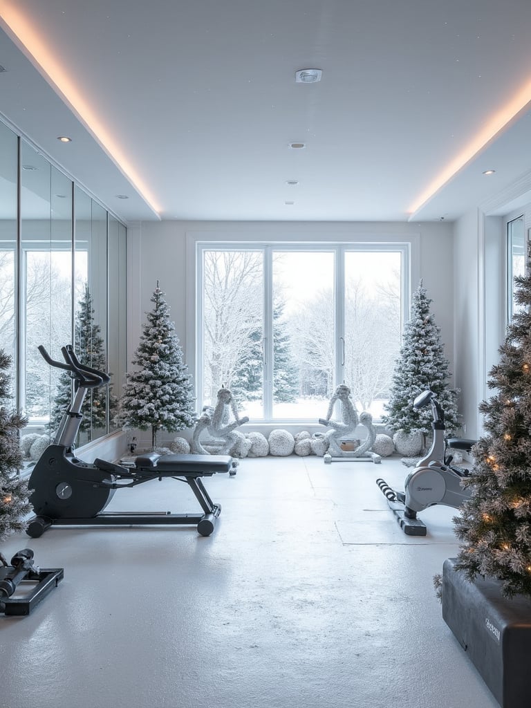 Winter Wonderland Home Gym - Winter Wonderland Home Gym interior design inspiration