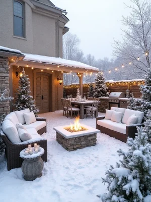 Winter Wonderland Outdoor Patio Design