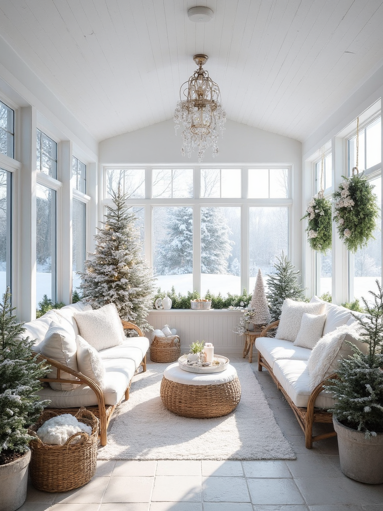 Winter Wonderland Sunroom - Winter Wonderland Sunroom interior design inspiration